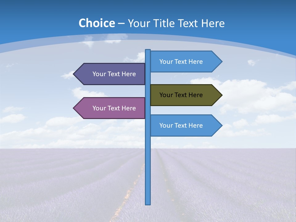 French Pretty Hill PowerPoint Template
