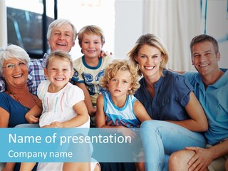 Senior Portrait Young PowerPoint Template