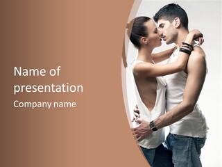 Embracing Desire Affectionate PowerPoint Template