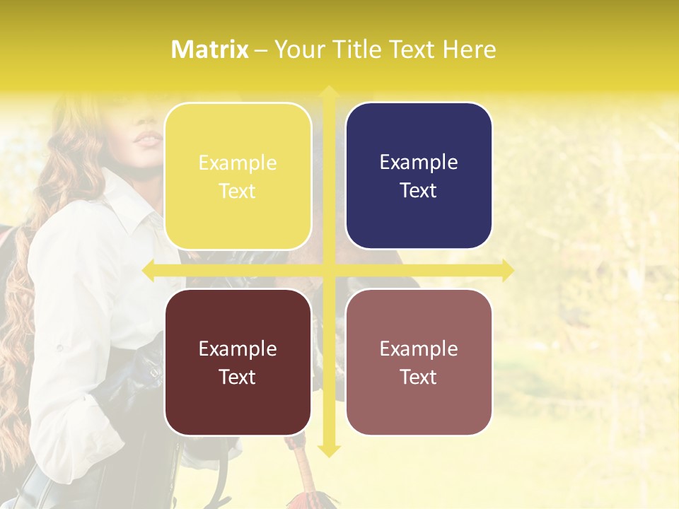 Girl Dressing Equitation PowerPoint Template