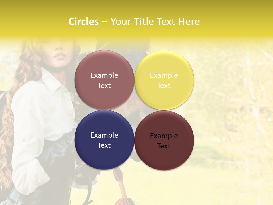 Girl Dressing Equitation PowerPoint Template