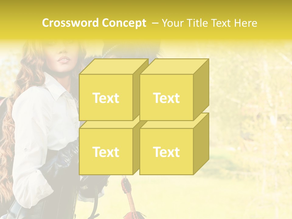 Girl Dressing Equitation PowerPoint Template