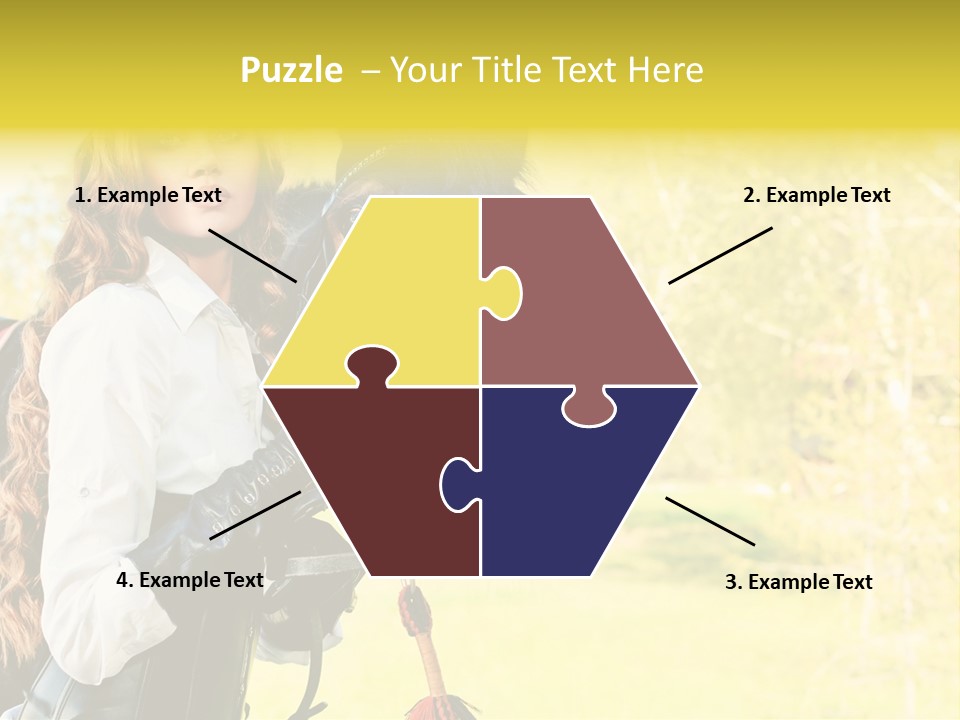 Girl Dressing Equitation PowerPoint Template