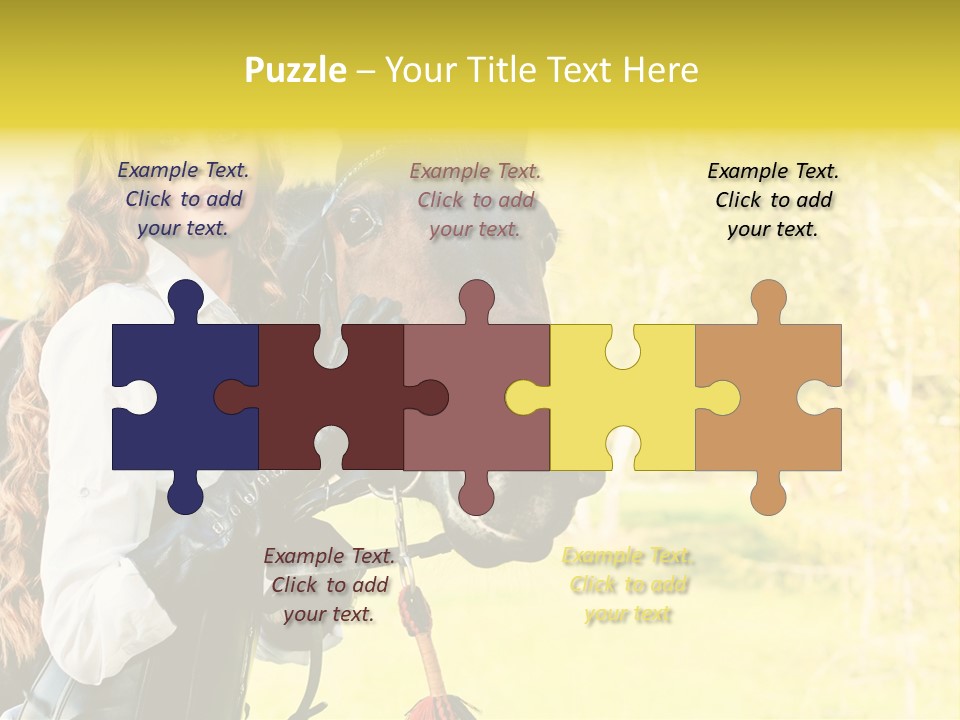 Girl Dressing Equitation PowerPoint Template