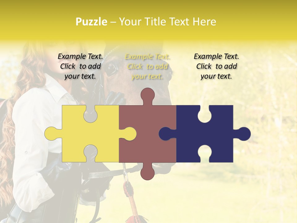 Girl Dressing Equitation PowerPoint Template