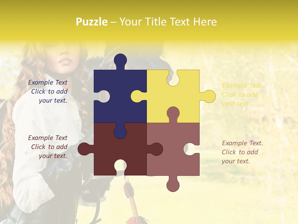 Girl Dressing Equitation PowerPoint Template