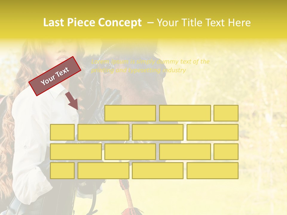 Girl Dressing Equitation PowerPoint Template