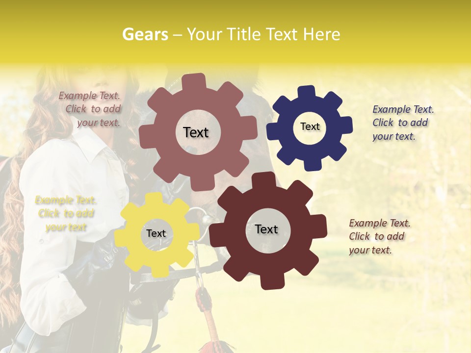 Girl Dressing Equitation PowerPoint Template