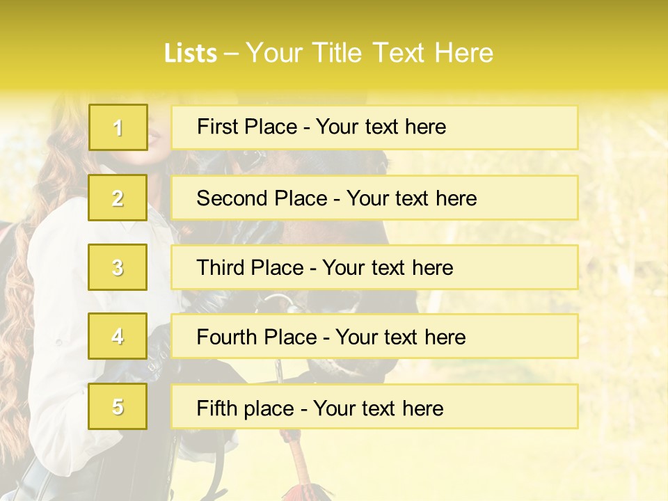 Girl Dressing Equitation PowerPoint Template