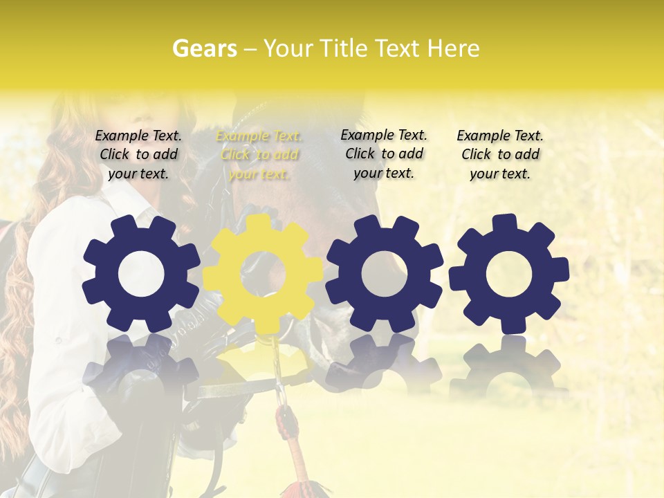 Girl Dressing Equitation PowerPoint Template