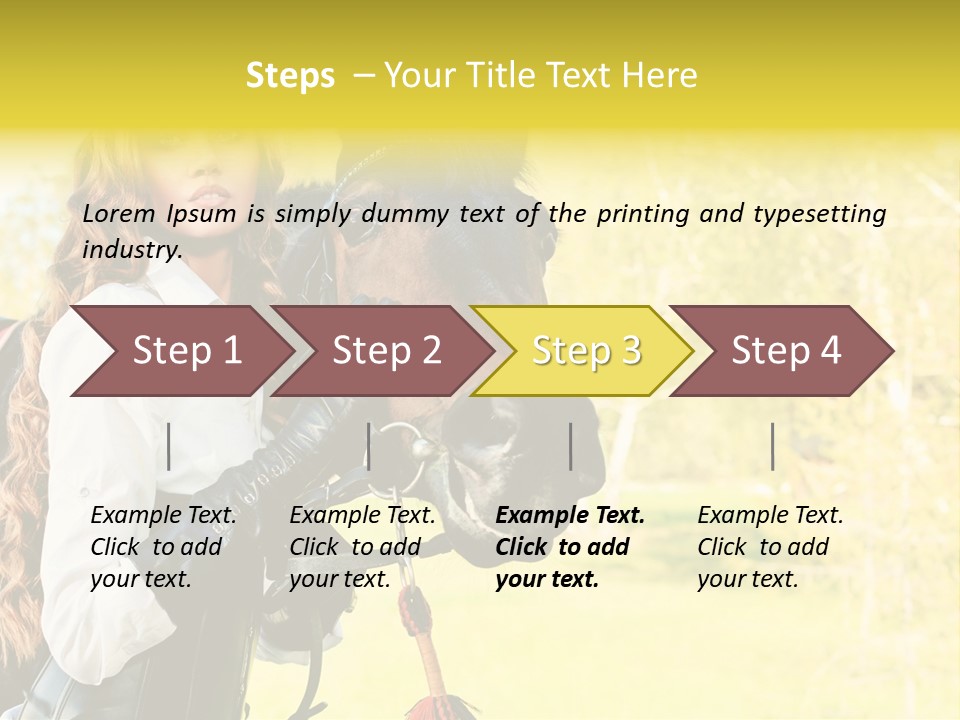 Girl Dressing Equitation PowerPoint Template