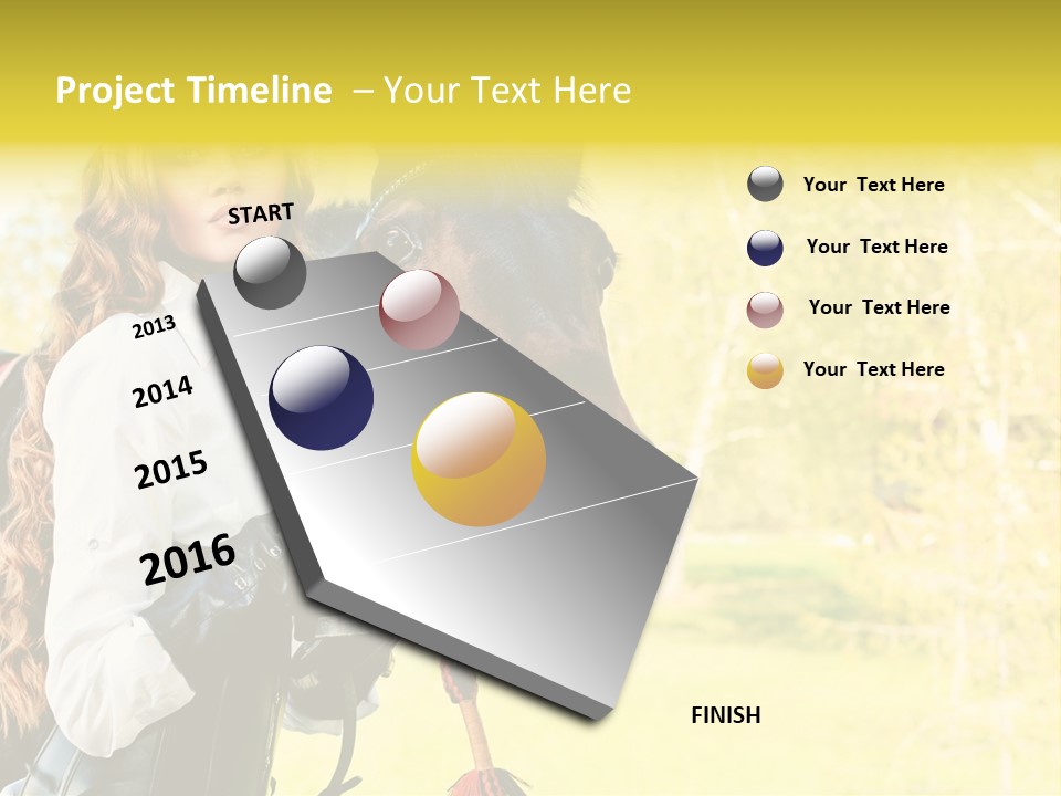 Girl Dressing Equitation PowerPoint Template