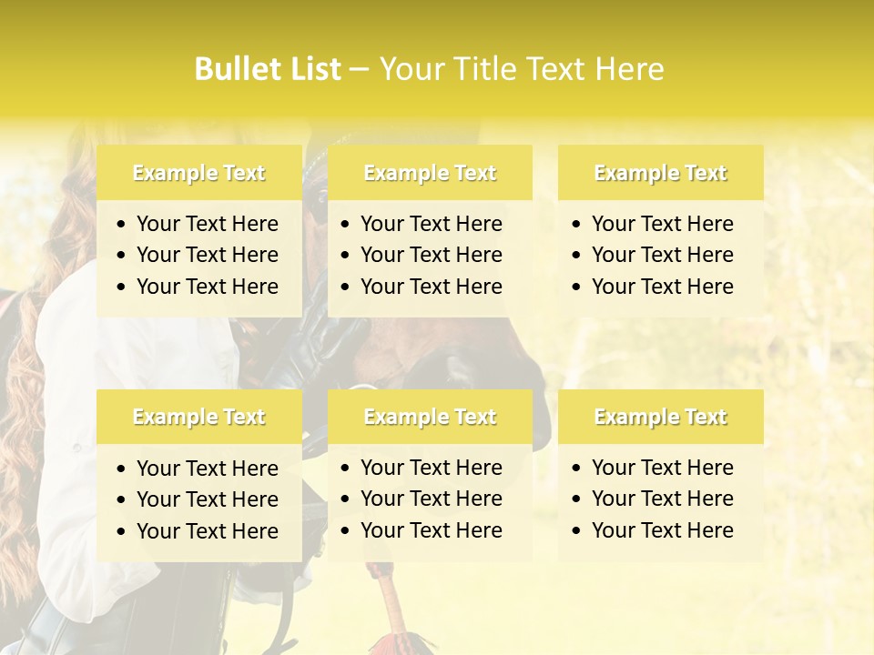 Girl Dressing Equitation PowerPoint Template