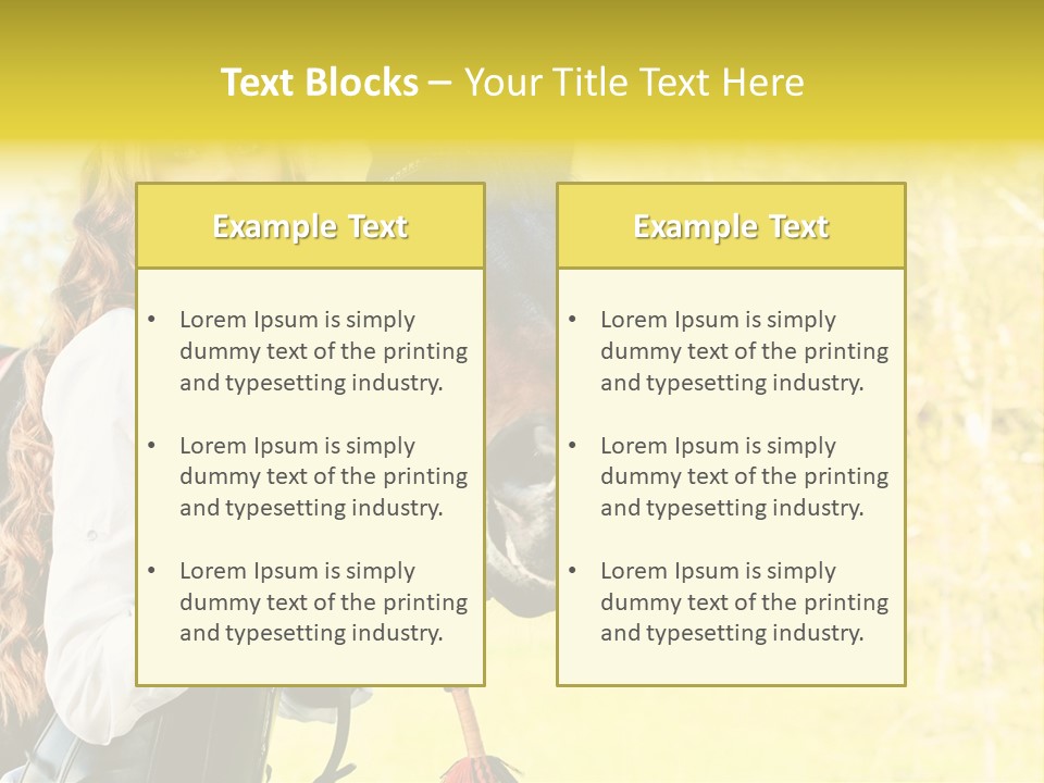 Girl Dressing Equitation PowerPoint Template