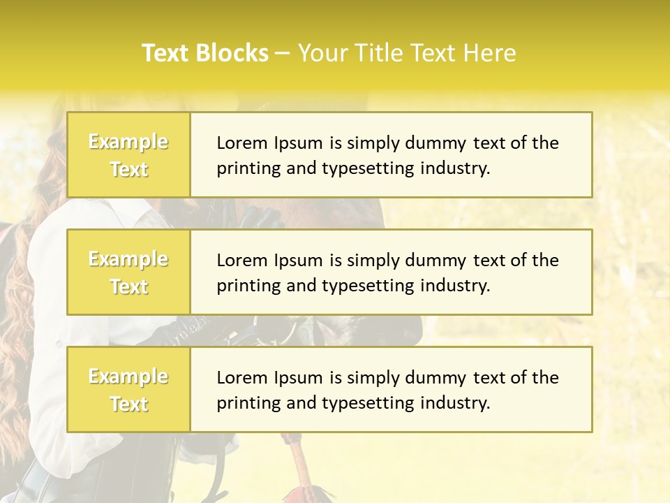 Girl Dressing Equitation PowerPoint Template