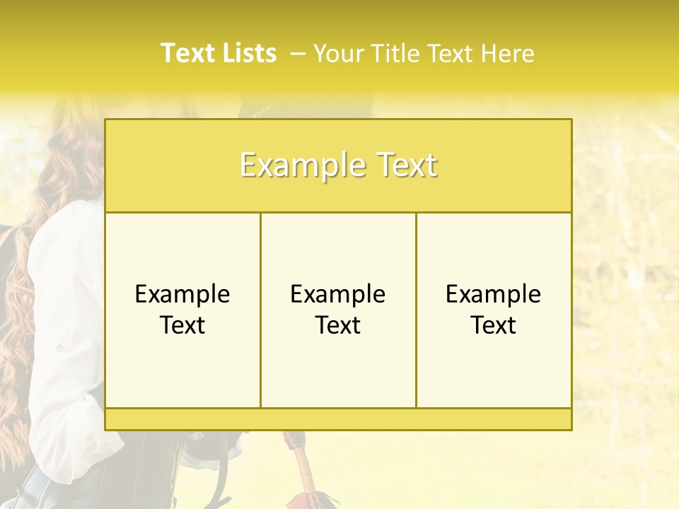 Girl Dressing Equitation PowerPoint Template