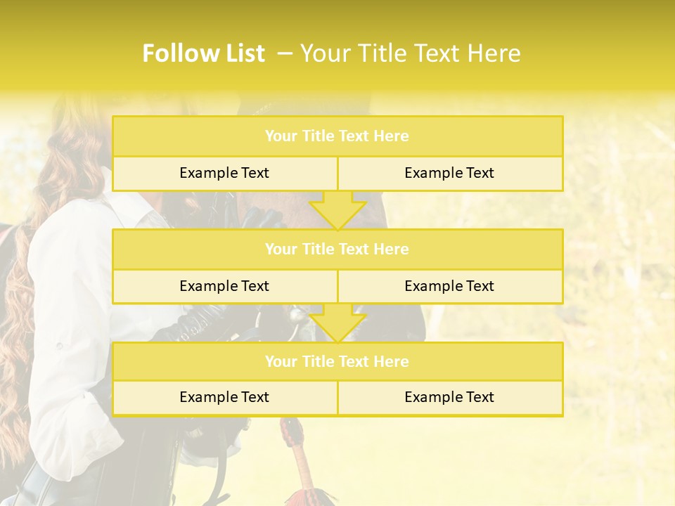 Girl Dressing Equitation PowerPoint Template