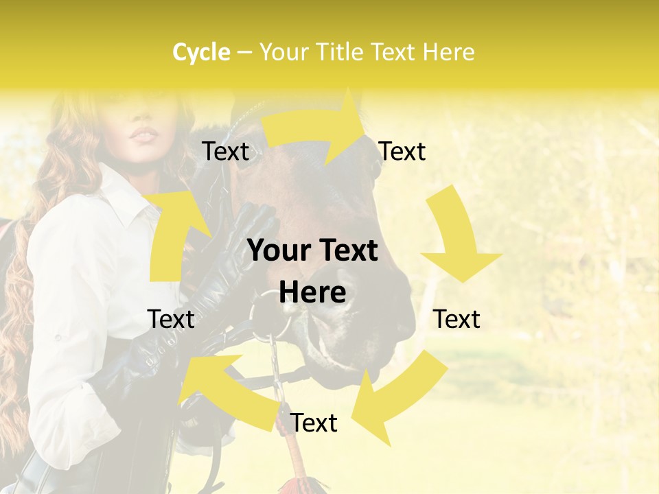 Girl Dressing Equitation PowerPoint Template