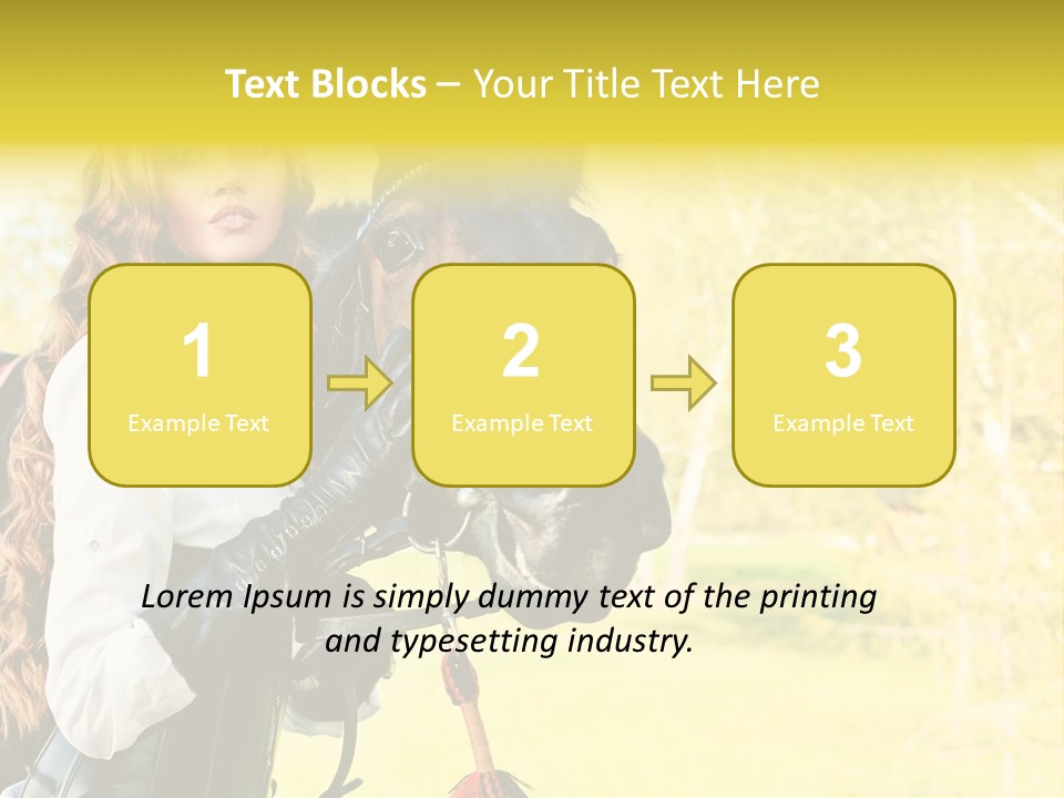 Girl Dressing Equitation PowerPoint Template