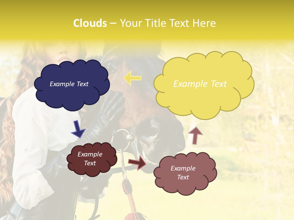 Girl Dressing Equitation PowerPoint Template