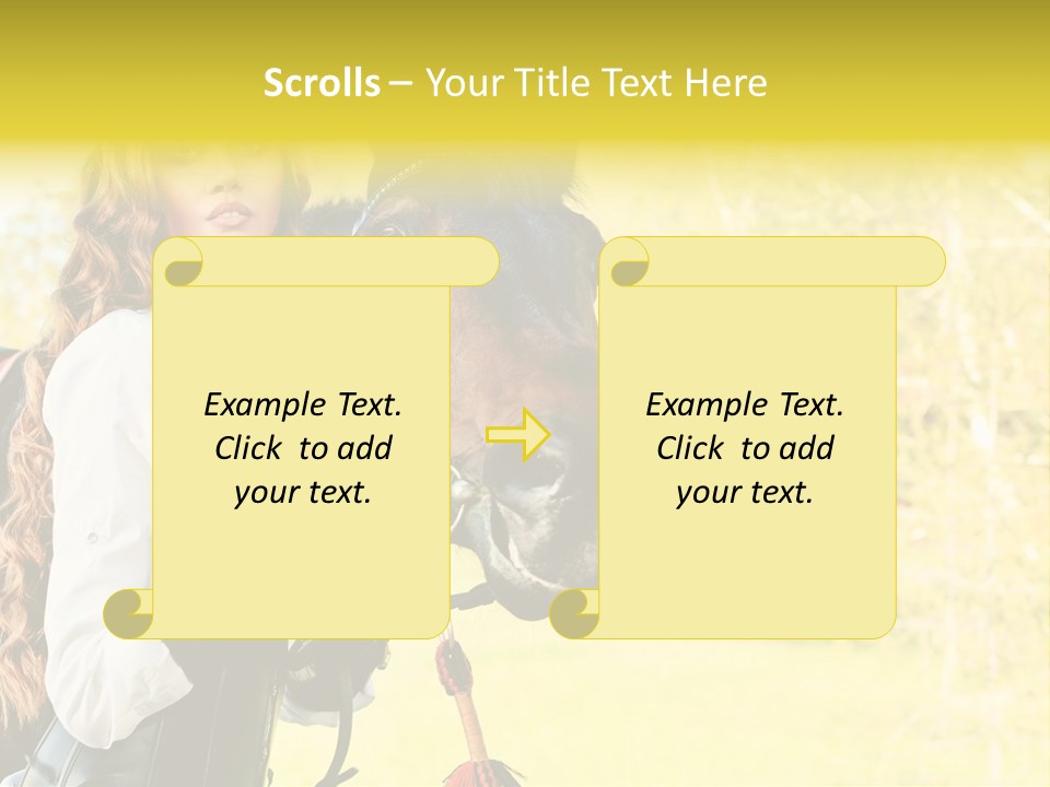 Girl Dressing Equitation PowerPoint Template