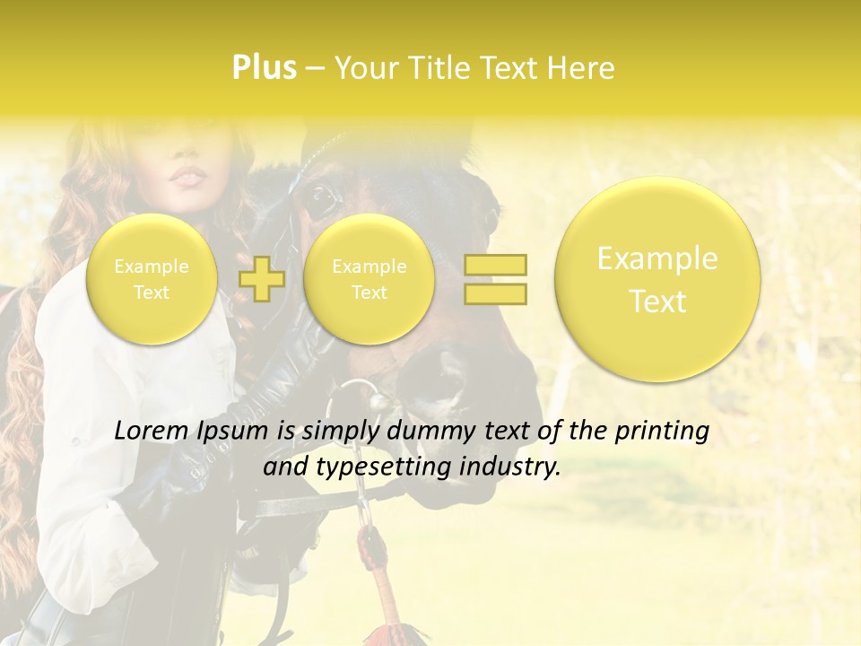 Girl Dressing Equitation PowerPoint Template