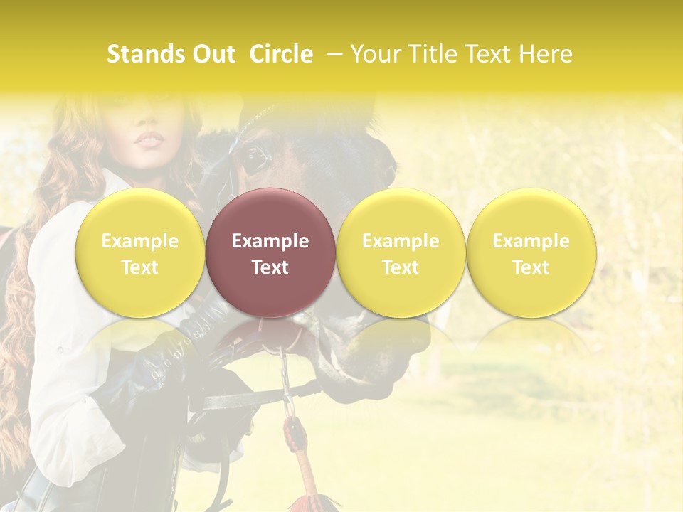 Girl Dressing Equitation PowerPoint Template