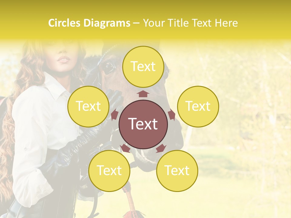 Girl Dressing Equitation PowerPoint Template