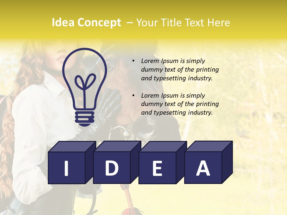 Girl Dressing Equitation PowerPoint Template