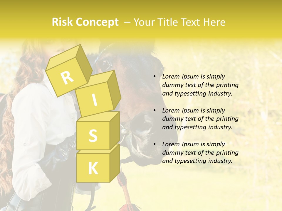 Girl Dressing Equitation PowerPoint Template