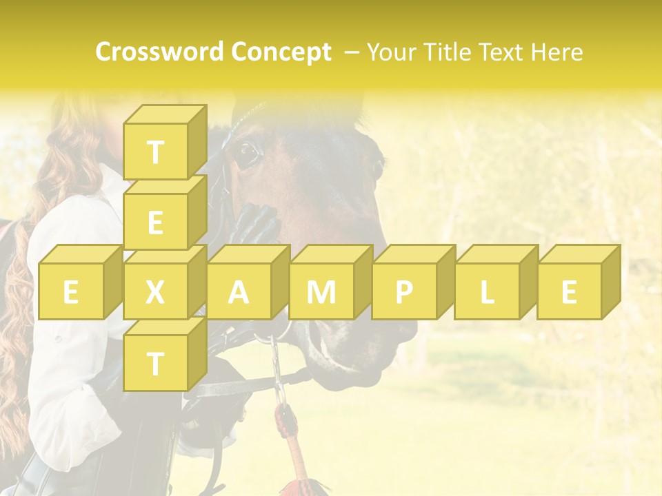 Girl Dressing Equitation PowerPoint Template