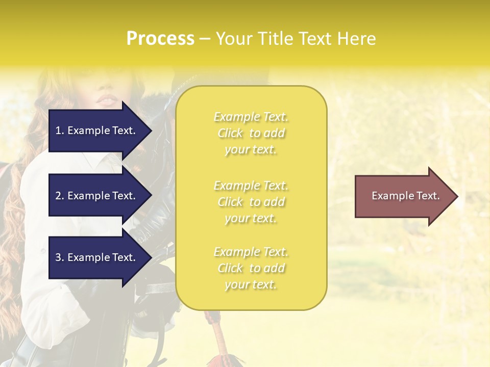 Girl Dressing Equitation PowerPoint Template