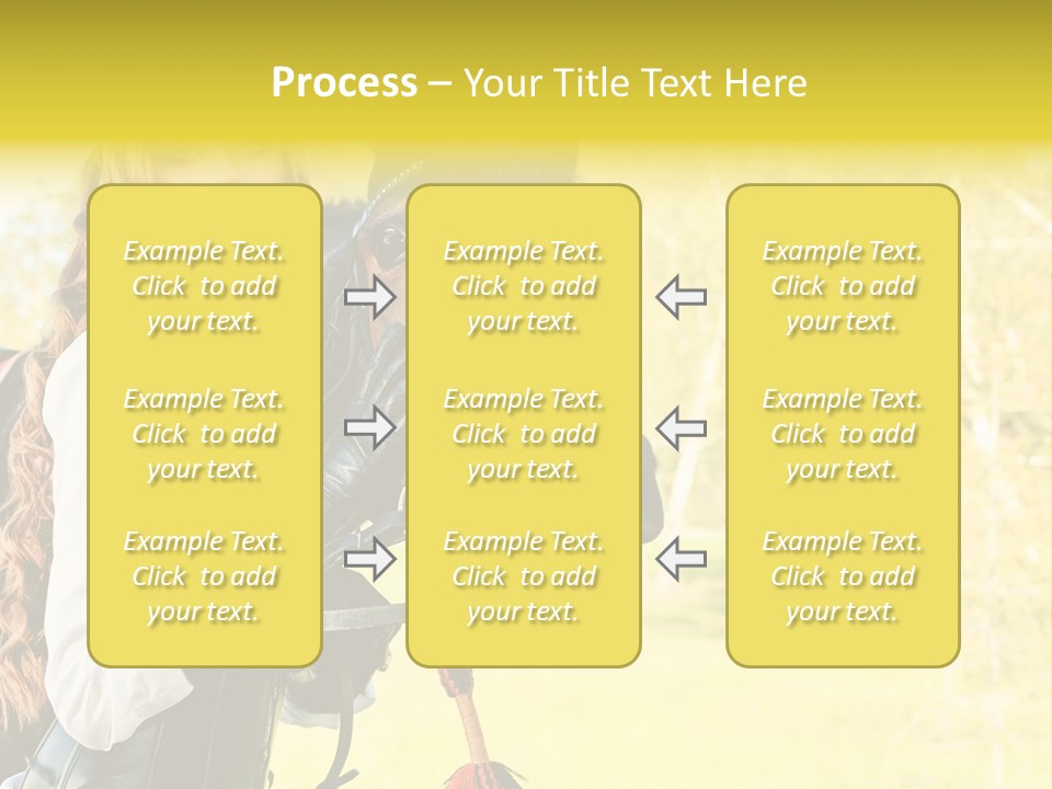 Girl Dressing Equitation PowerPoint Template