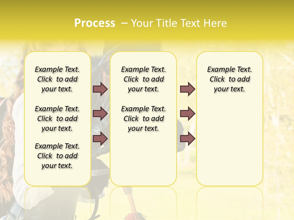 Girl Dressing Equitation PowerPoint Template