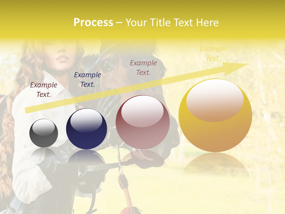 Girl Dressing Equitation PowerPoint Template