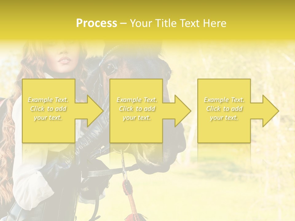 Girl Dressing Equitation PowerPoint Template