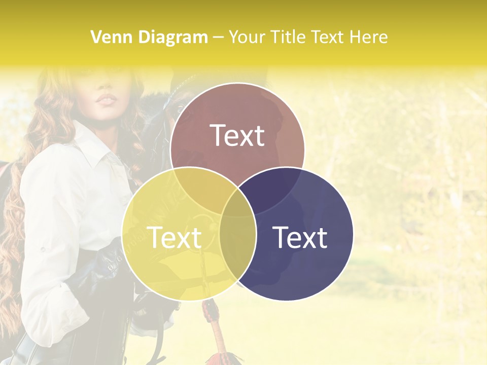 Girl Dressing Equitation PowerPoint Template