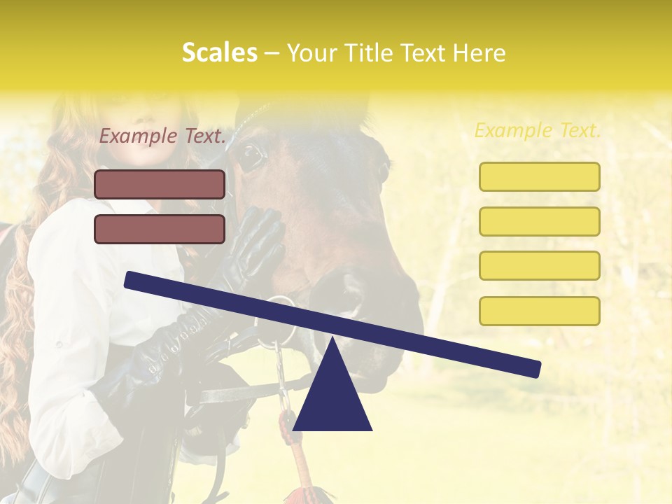 Girl Dressing Equitation PowerPoint Template