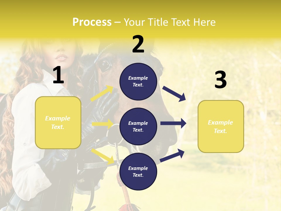 Girl Dressing Equitation PowerPoint Template