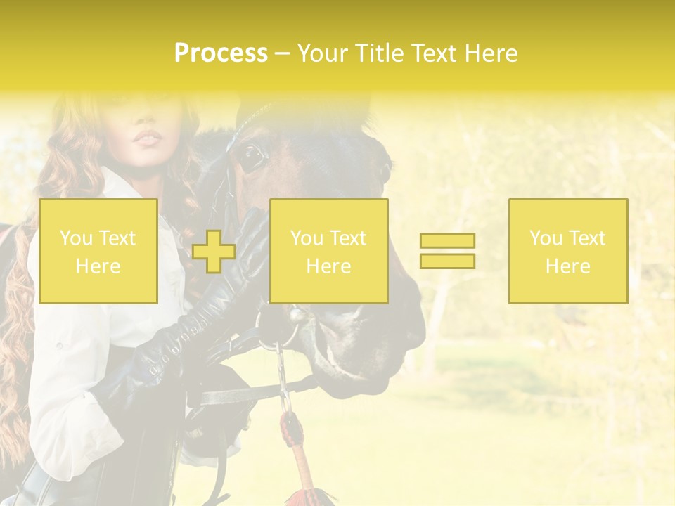 Girl Dressing Equitation PowerPoint Template