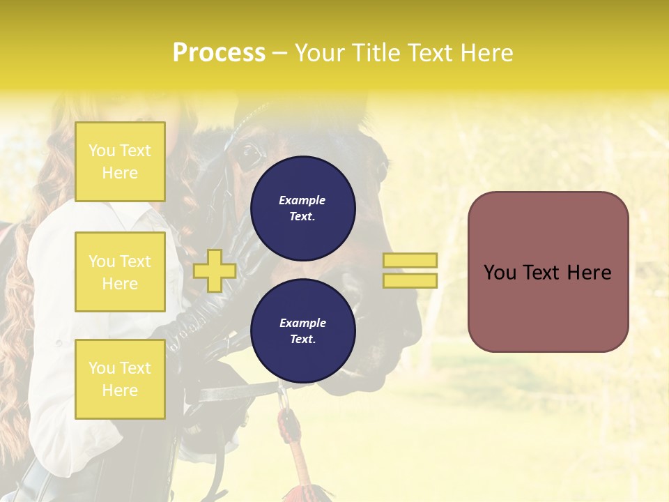 Girl Dressing Equitation PowerPoint Template