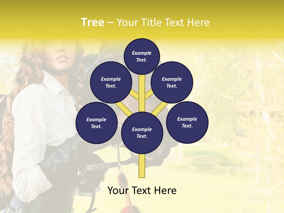 Girl Dressing Equitation PowerPoint Template