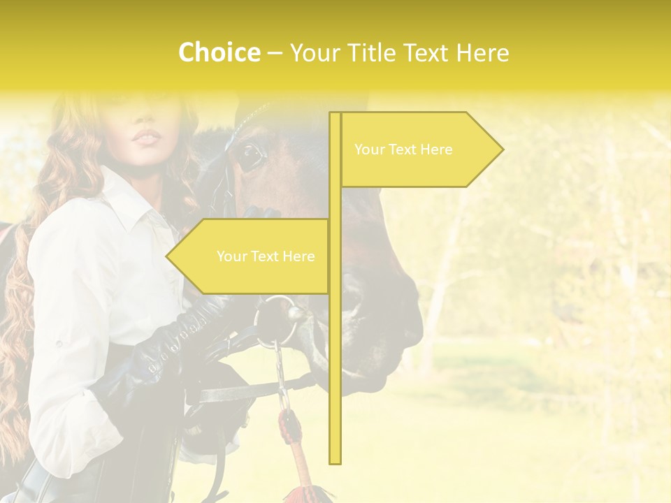 Girl Dressing Equitation PowerPoint Template