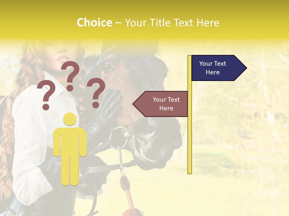 Girl Dressing Equitation PowerPoint Template