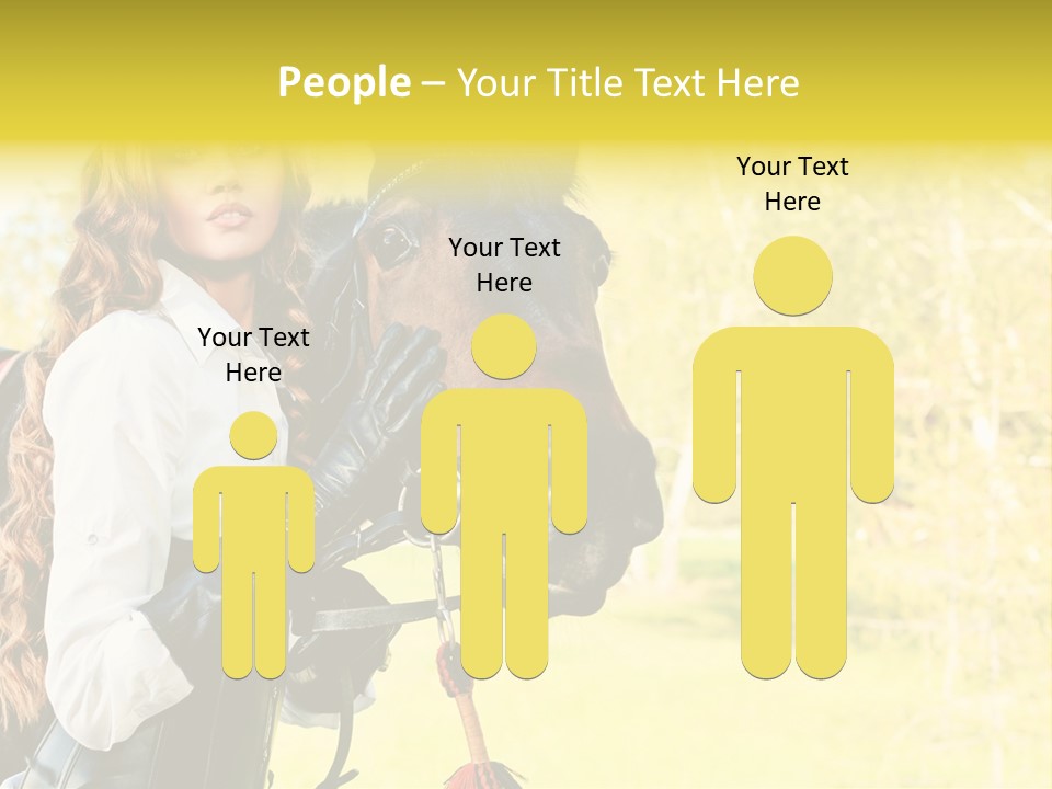 Girl Dressing Equitation PowerPoint Template