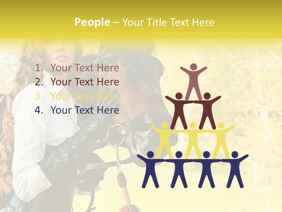 Girl Dressing Equitation PowerPoint Template