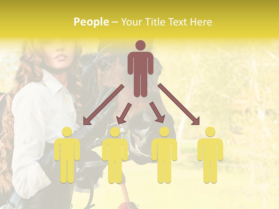 Girl Dressing Equitation PowerPoint Template