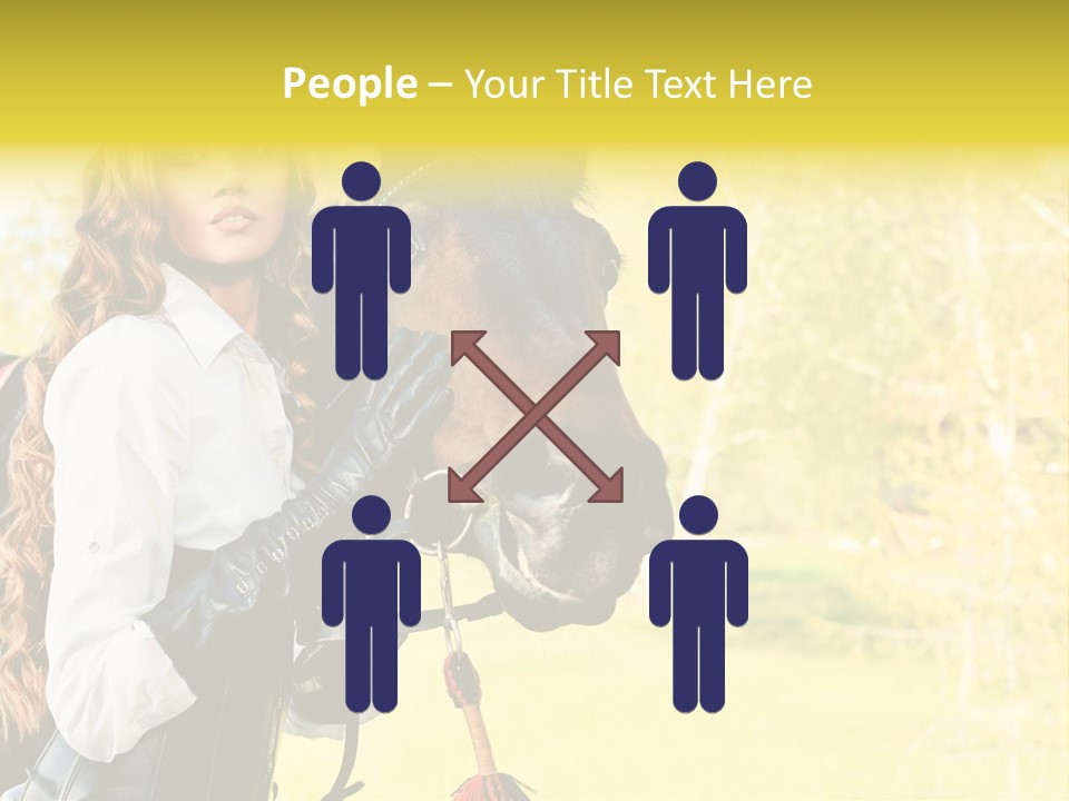 Girl Dressing Equitation PowerPoint Template