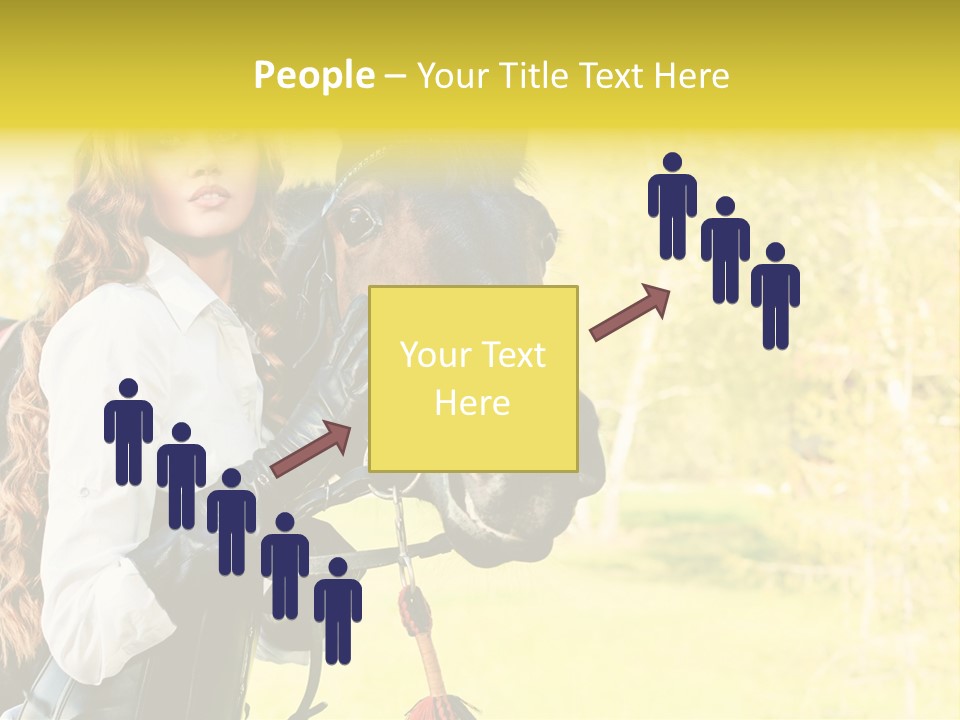 Girl Dressing Equitation PowerPoint Template