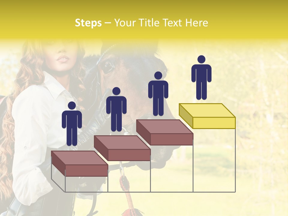 Girl Dressing Equitation PowerPoint Template